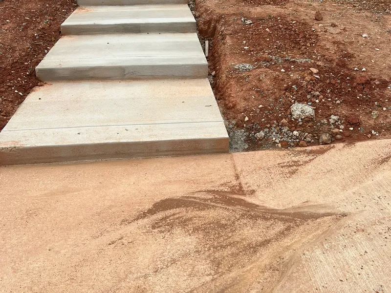 concrete finishing work
